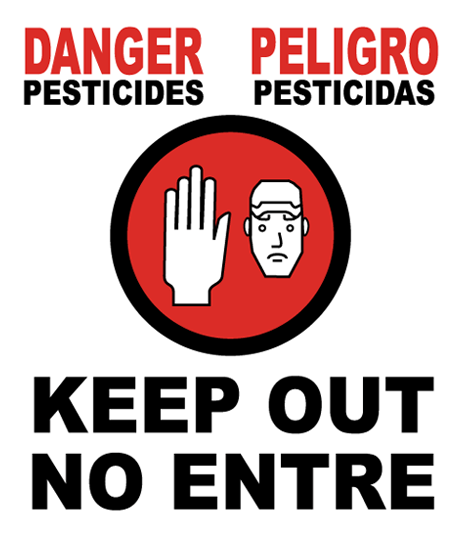 Orchard Valley Supply Safety Equipment Bilingual Pesticide Warning Sign