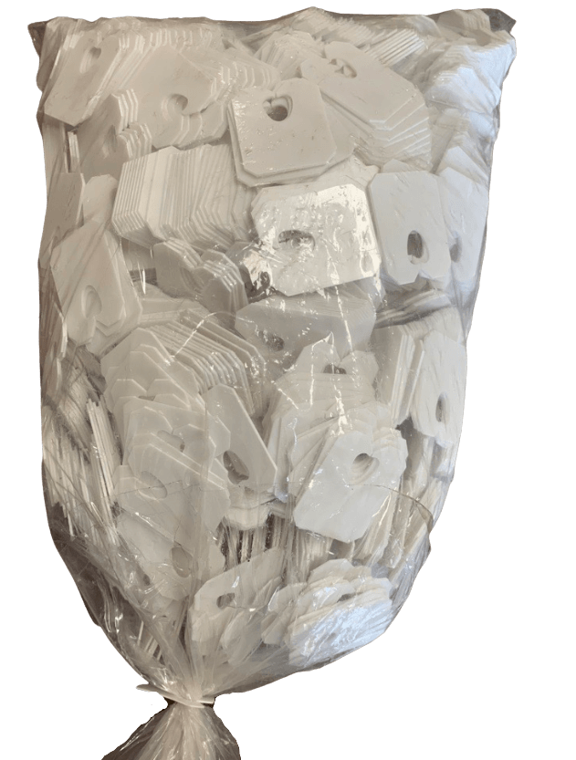 Orchard Valley Supply White Net Clips, 2,000/bag