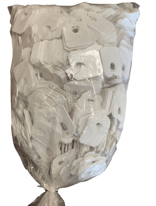 Orchard Valley Supply White Net Clips, 2,000/bag