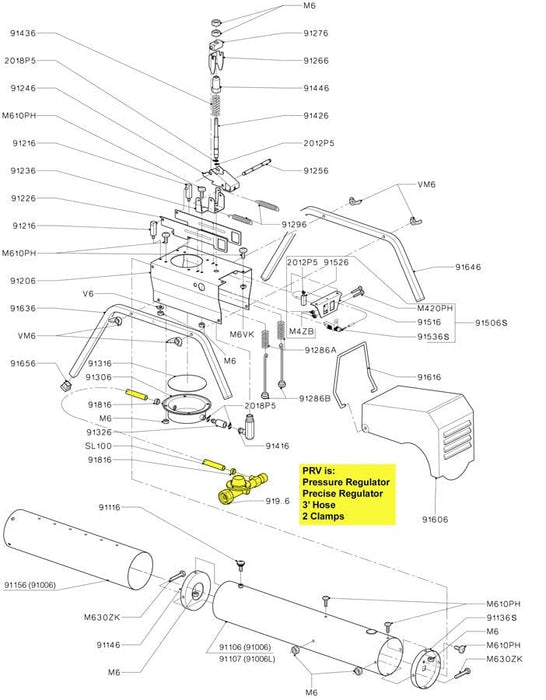 Sutton Ag Zon Cannon Pressure Regulator with Hose