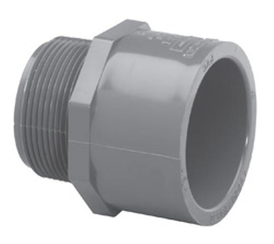 LASCO Adapters PVC Sch80 Male Adapter MPT x Slip - 1 in.