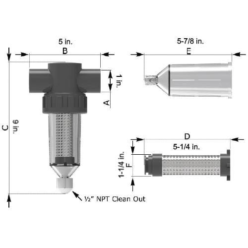 Action Machining Filters 1 in. AFI Clear Action Filter