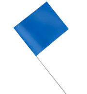 Orchard Valley Supply Marking Flag with Metal Rod 100/Bundle Blue