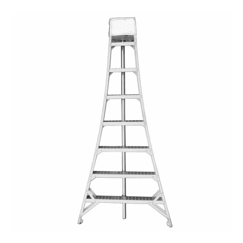 Orchard Valley Supply Tallman Aluminum Tripod Orchard Ladder