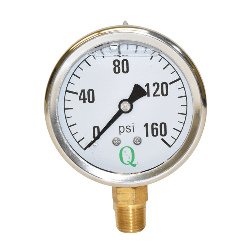 Orchard Valley Supply Liquid Filled Pressure Gauge 160 PSI
