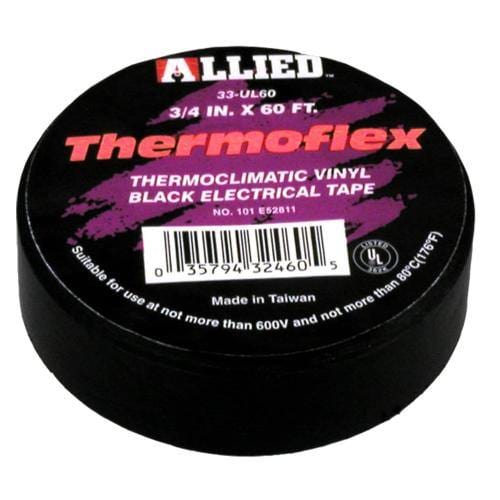 Orchard Valley Supply Thermoclimatic Vinyl Electric Tape 60 ft. - 3/4 in. Black