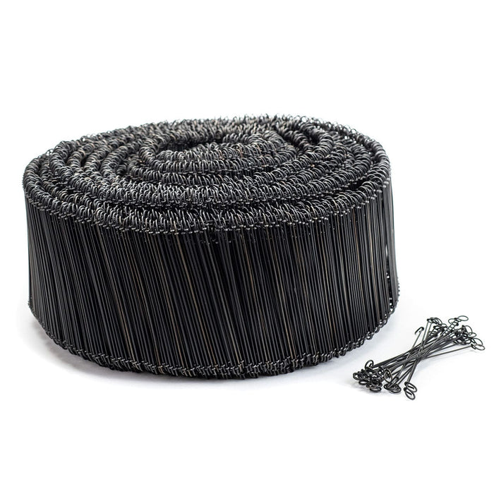 Orchard Valley Supply Ties 20" Black Annealed 19 Gauge - 1000/roll Wire Twist Ties