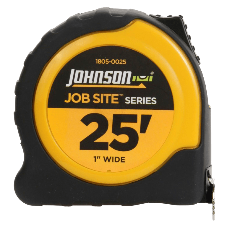 Orchard Valley Supply Johnson Yellow Tape Measurer - 1" x 25'