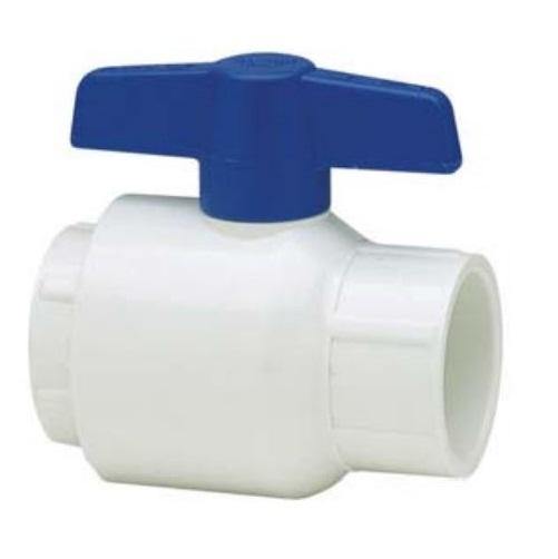 Orchard Valley Supply PVC White Utility Ball Valve with FIPT Ends and EPDM O-Ring Seal
